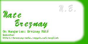 mate breznay business card