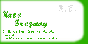 mate breznay business card